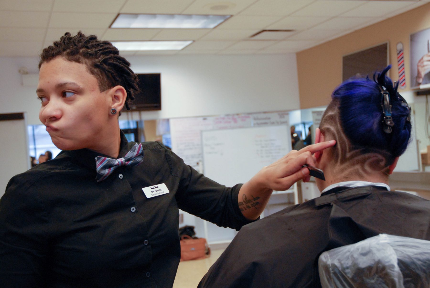 Featured Barbers Archive Tricoci University Of Beauty Culture Check Out This Insane Hair Art And Undercut Design On Esthetics Master Educator Crystal Baldazo By Ms Dee Barber Teacher At Tricoci University S Chicago