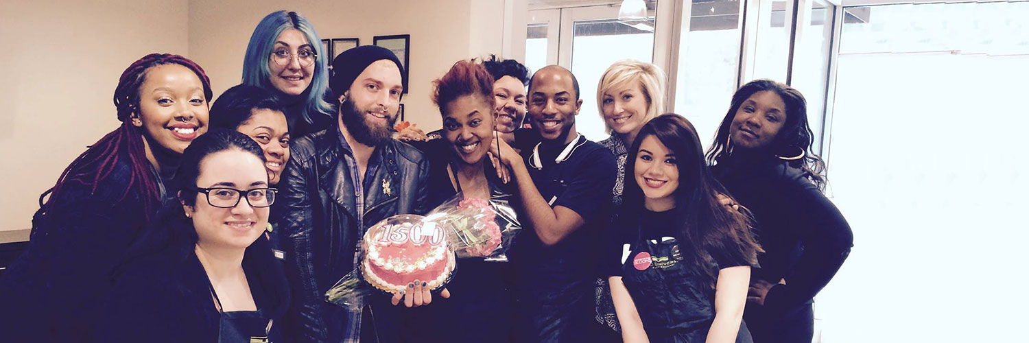 students graduating from beauty school