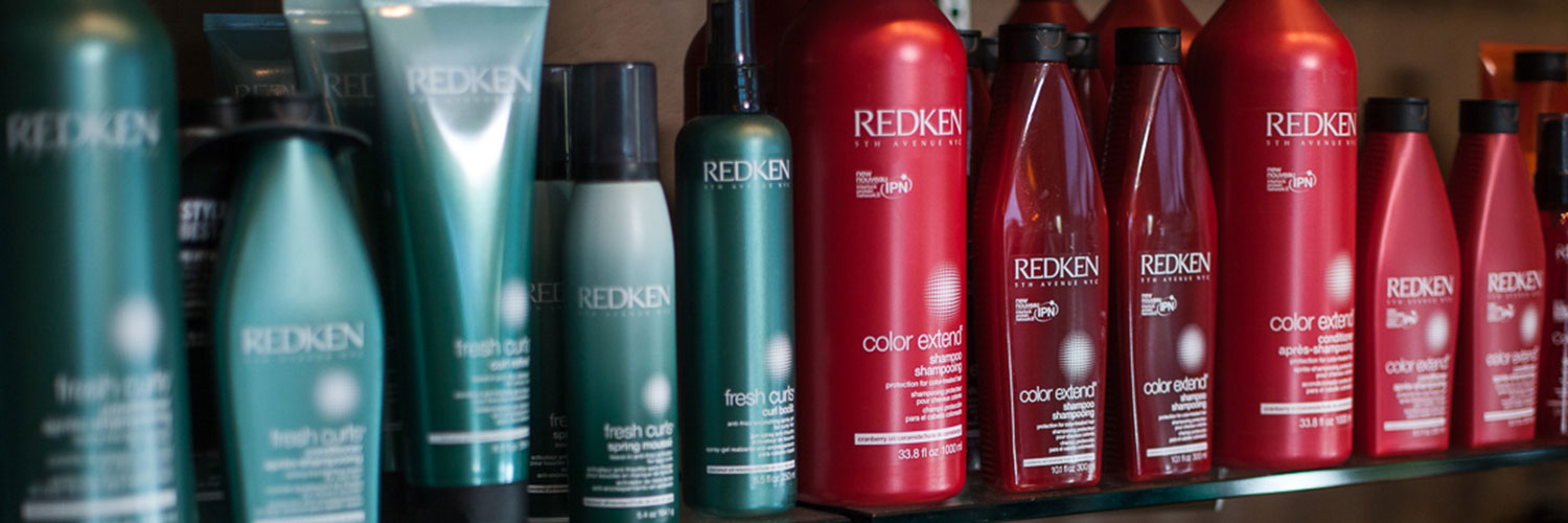 Bottles of Redken products